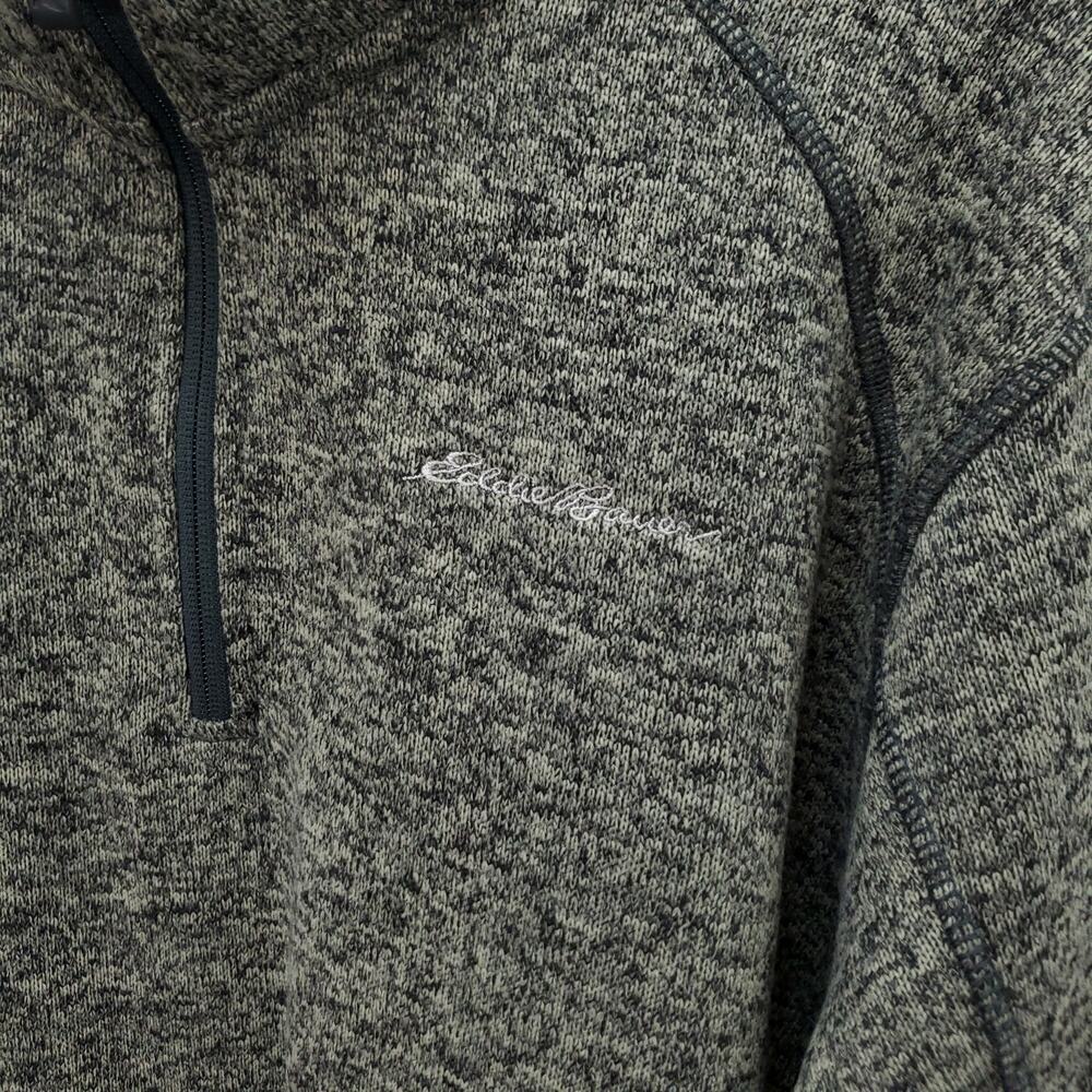 EDDIE BAUER Men's Fleece Pullover Heathered 3/4 Zip Jacket - Picture 3 of 10